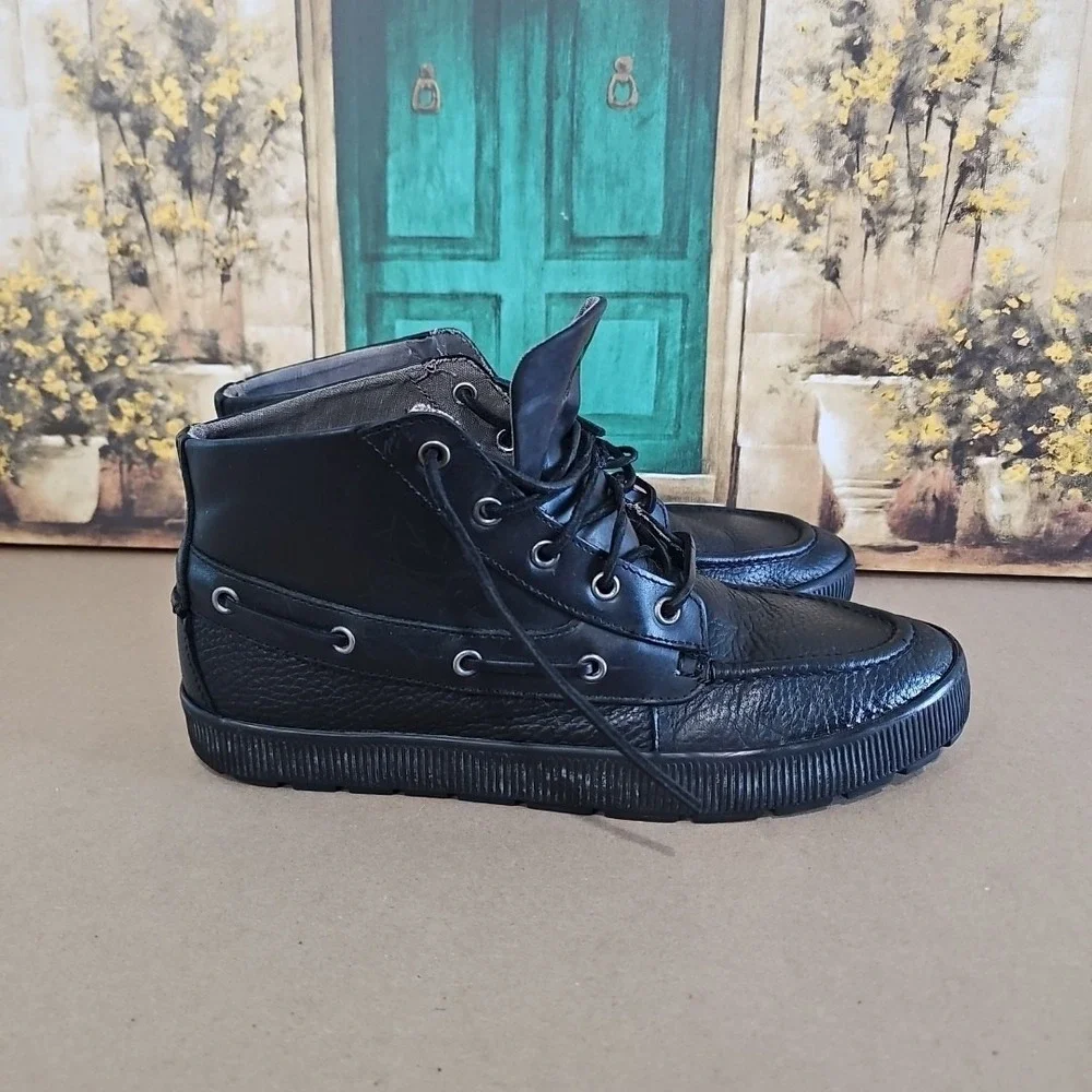 Polo by ralph Lauren leather hi top Lace Up Men's shoes Size 11 D